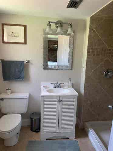 Large room & bathroom garden view