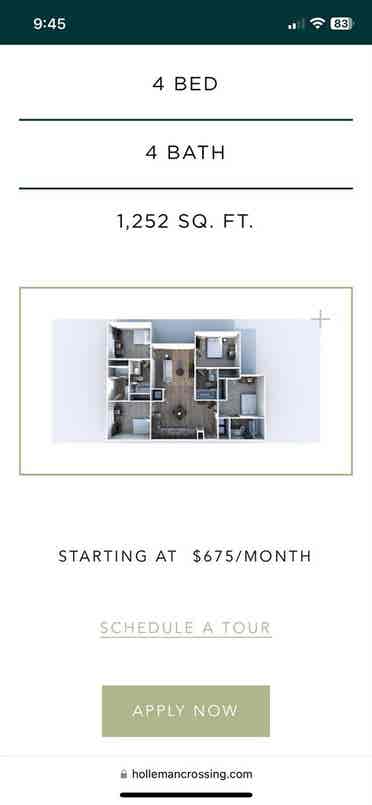 room for sublease