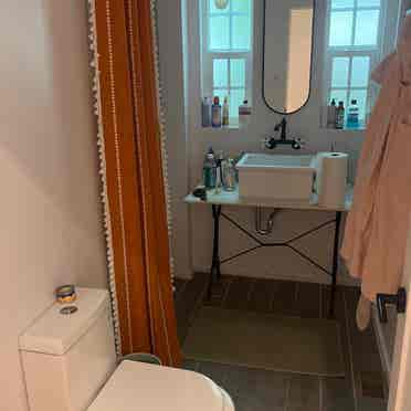Own bathroom+
room WITH PATIO