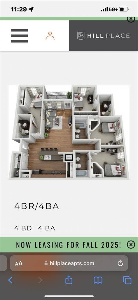 one lease available!