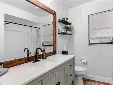 Bedroom with shared bathroom