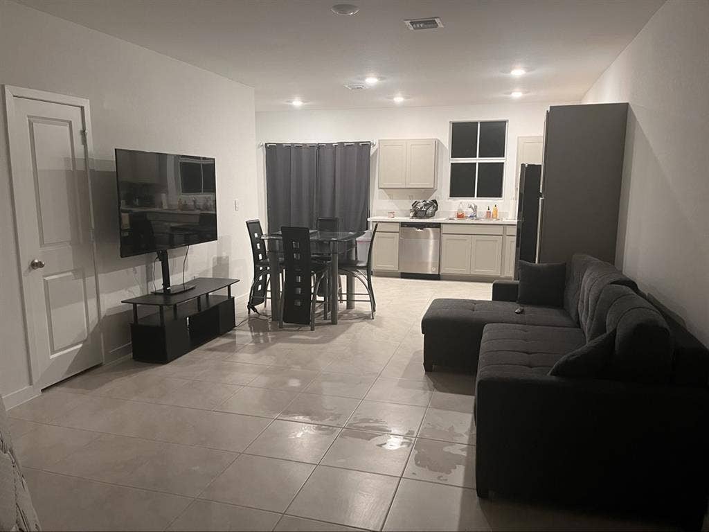 Room on 1st floor in new house.