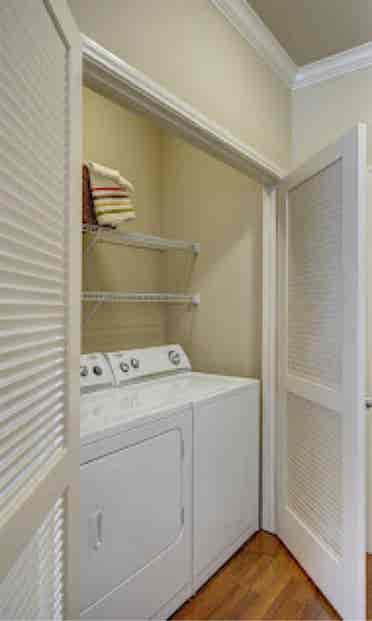 Washer dryer in unit