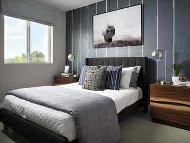 One bedroom with shared bath