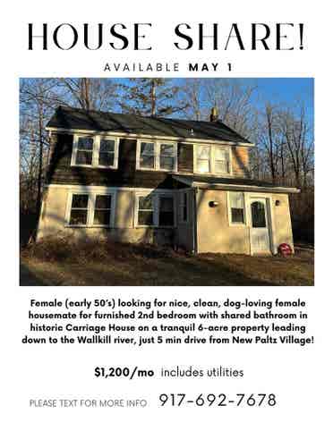 Female House Share or Weekend place
