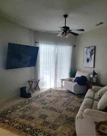 Private bedroom and bathroomm
