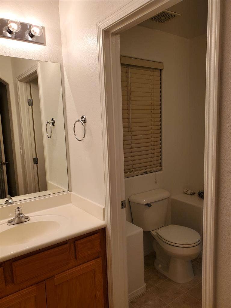 Room with all new bed and furniture