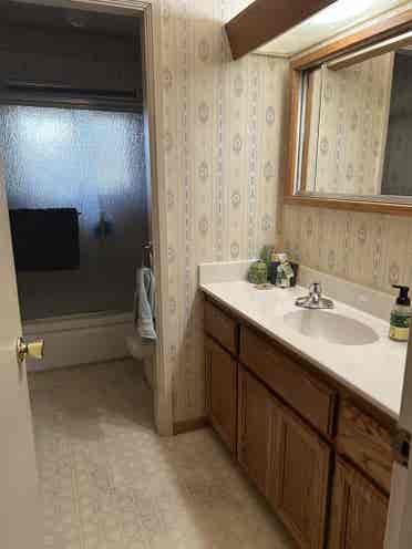Private bedroom and bathroom