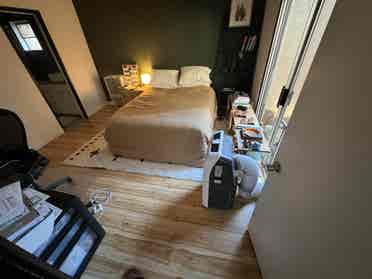 Furnished room, private bath & roof