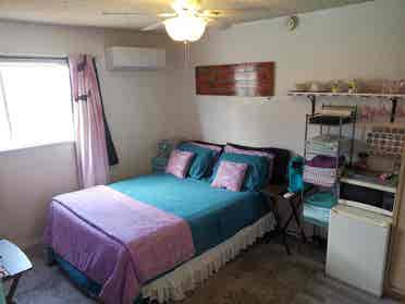 Cozy room with ensuit bathroom.