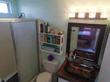 Cozy room with ensuit bathroom.