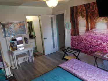Cozy room with ensuit bathroom.