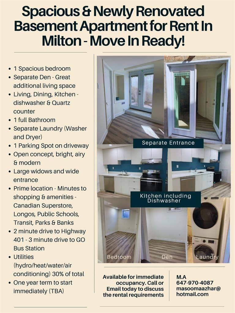 Spacious walkout basement