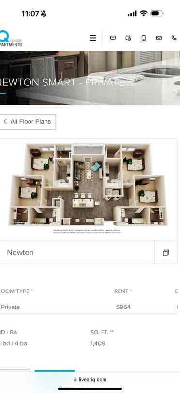 IQ apartment  Sublease