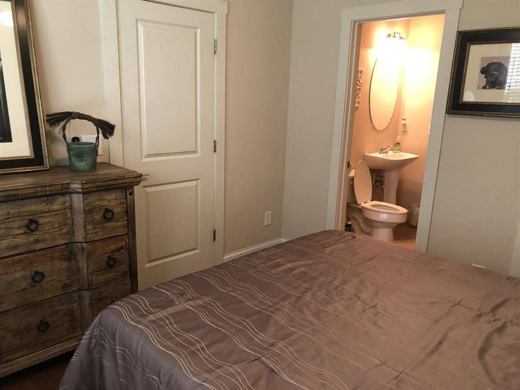 Main level bedroom & bathroom