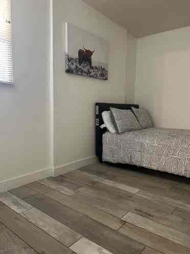 Renting room 
 for woman roommate.