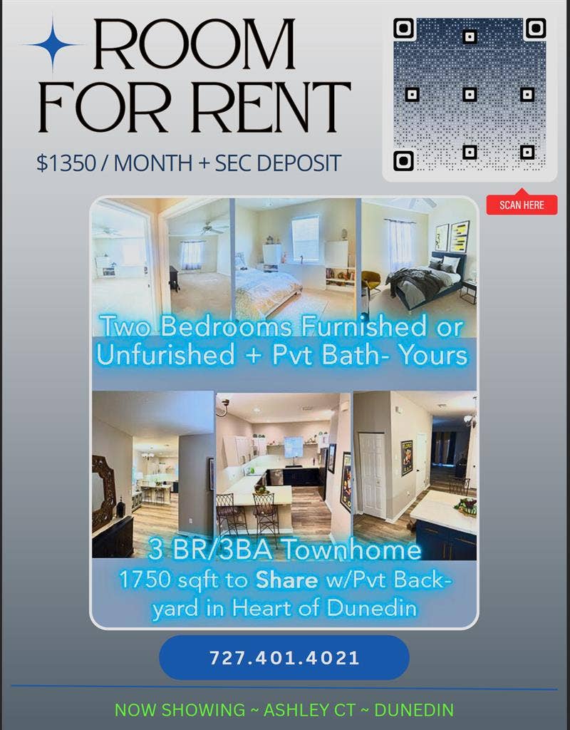 TWO BEDROOMS for Price of One!