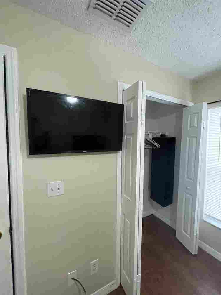 furnished
 bedroom with private bath