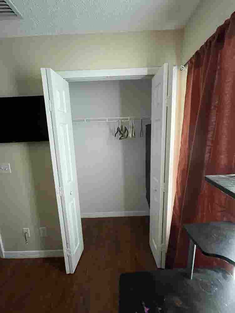 furnished
 bedroom with private bath