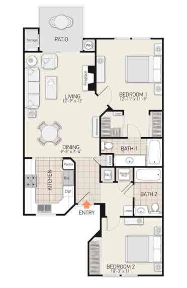 Private master bedroom and bathroom
