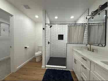 Room with private bath.