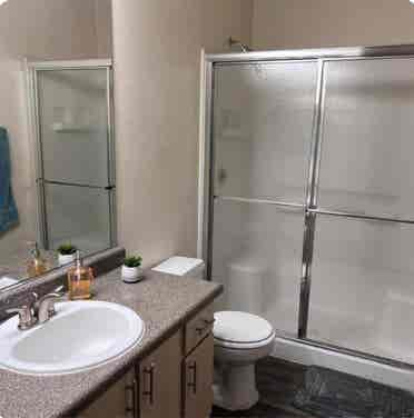 Comfy queen, bath, great location!