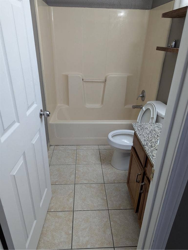 Room with personal restroom.