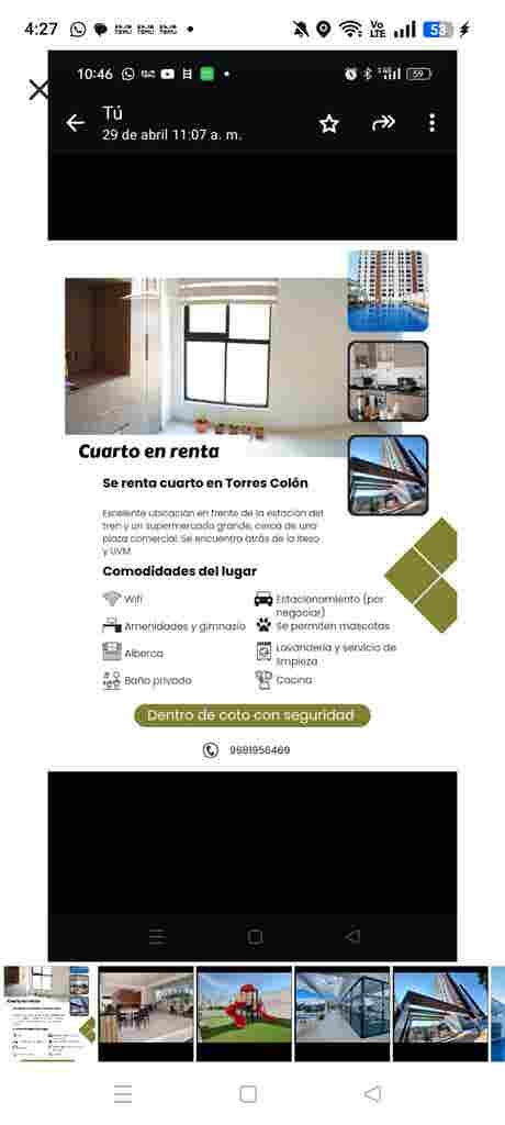 Cuarto con amenidades