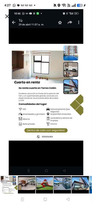 Cuarto con amenidades