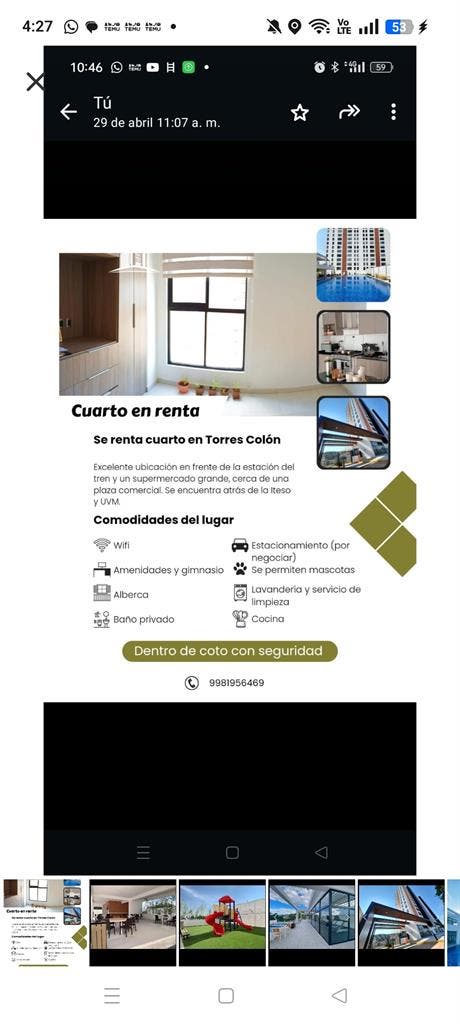 Cuarto con amenidades