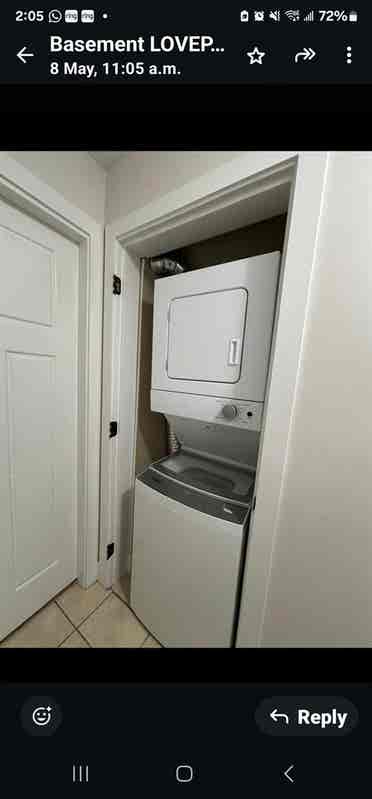 2 bedroom basement for rent.