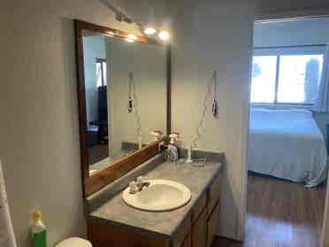 Master bedroom w/ private bathroom