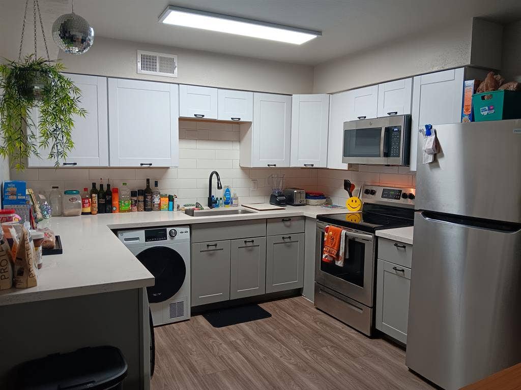 Open Bedroom Space + Shared Bath.