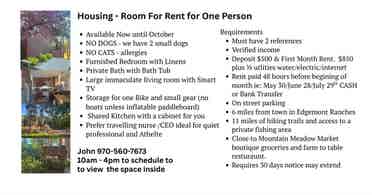 Furnished Room W/Full Bath & Den