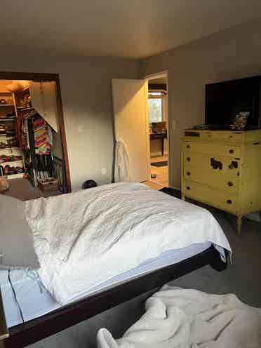 Furnished bedroom with private bath