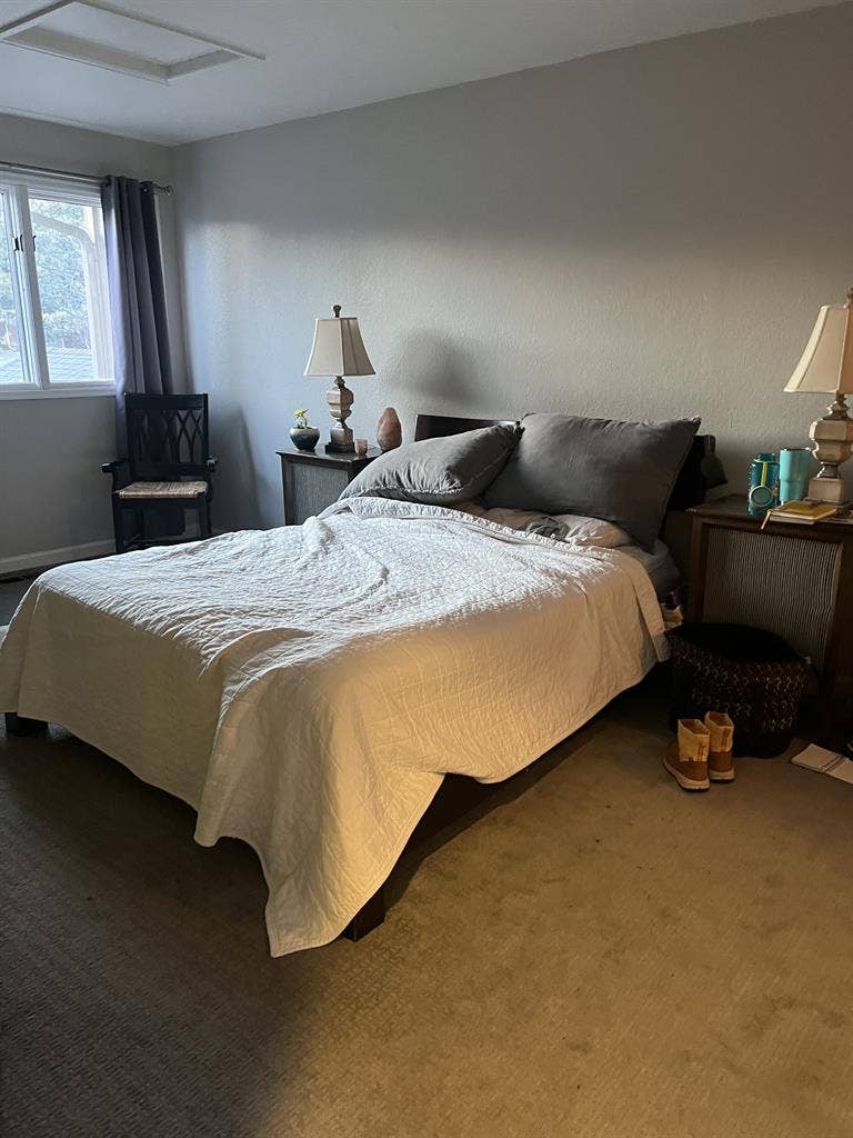 Furnished bedroom with private bath