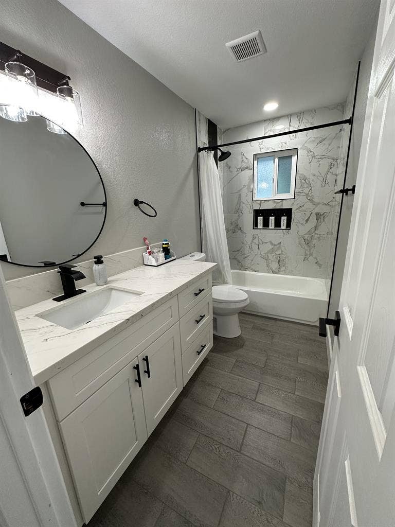 Bedroom and Shared Bath