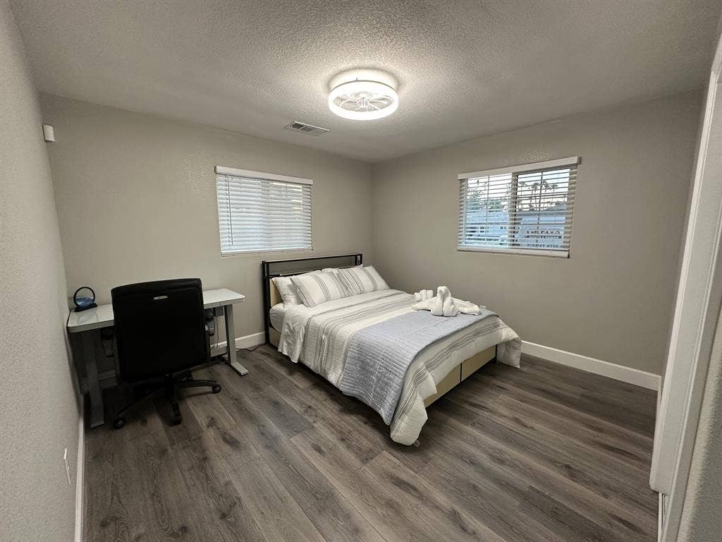 Bedroom and Shared Bath