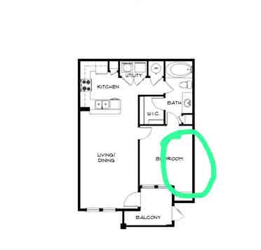 $  for one bedroom