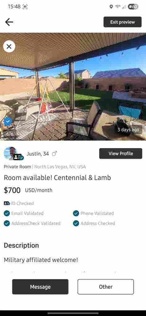 Gated community mins from Nellis