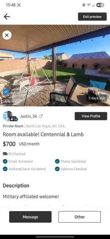 Gated community mins from Nellis