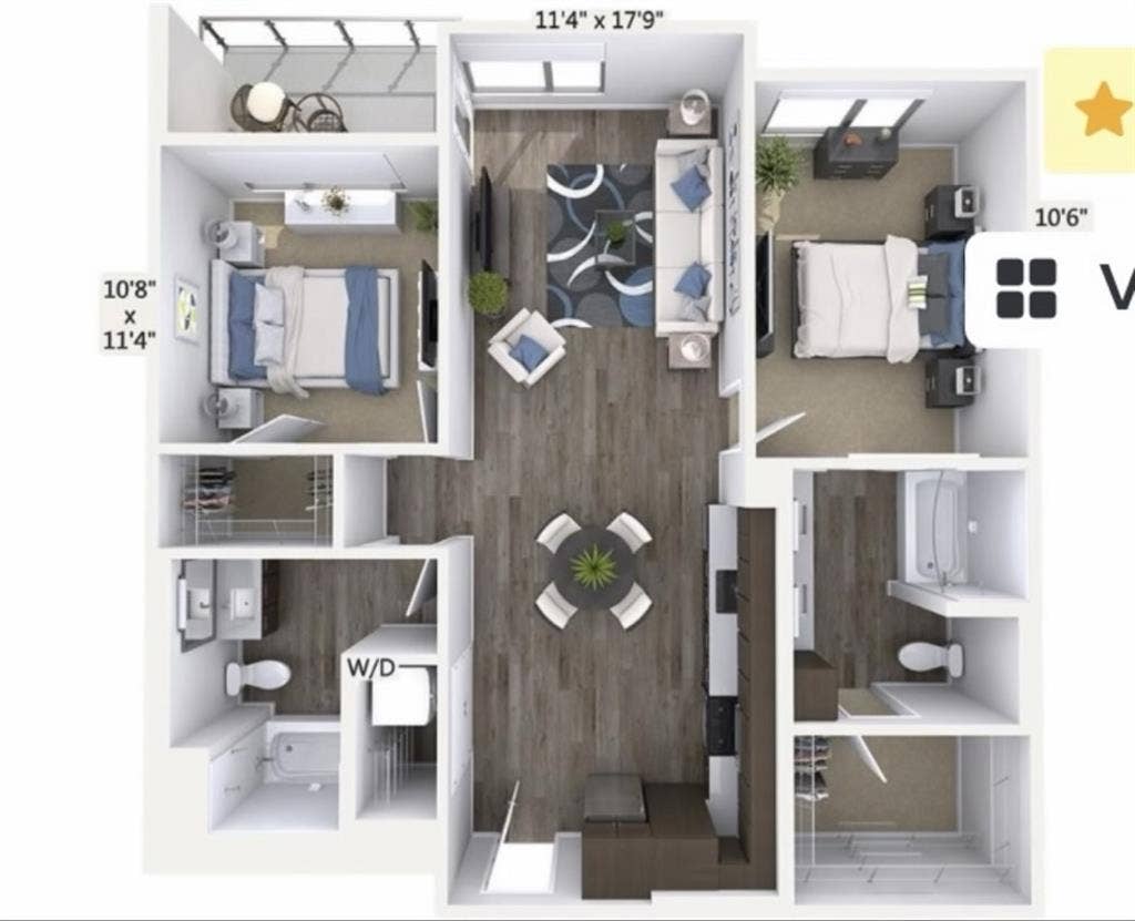 W/D in-unit, pool/ht, AC, & more!