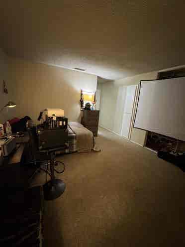 Spacious room with bathroom