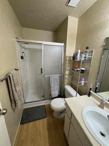 Spacious room with bathroom