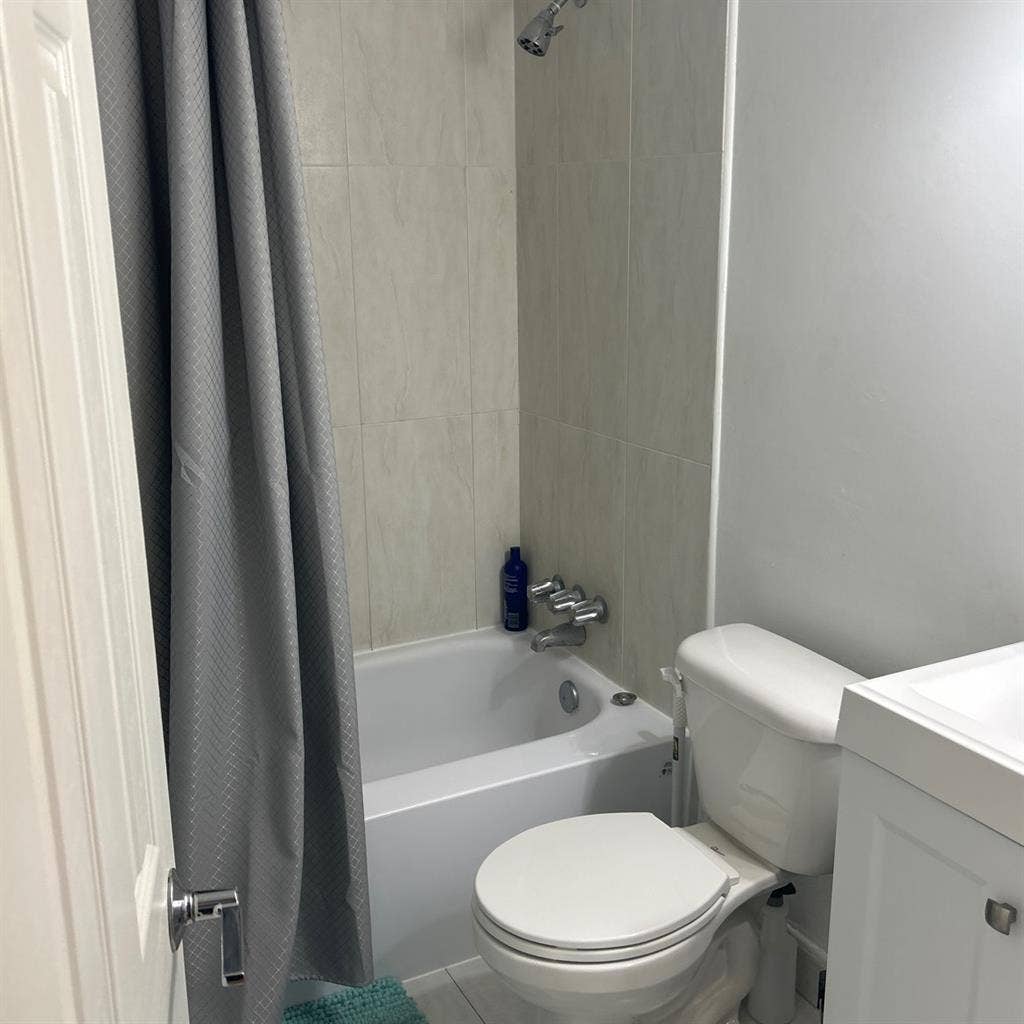 Room with own bathroom.