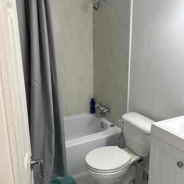 Room with own bathroom.
