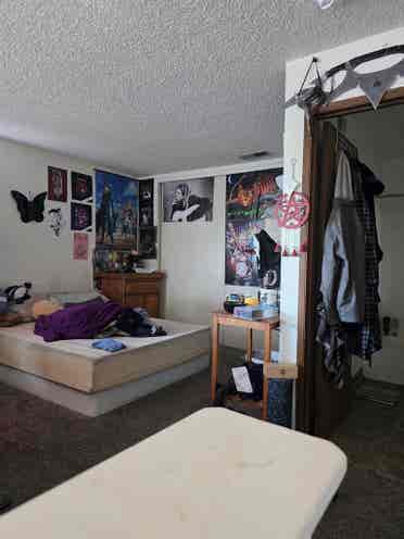 Loft bedroom with private bathroom