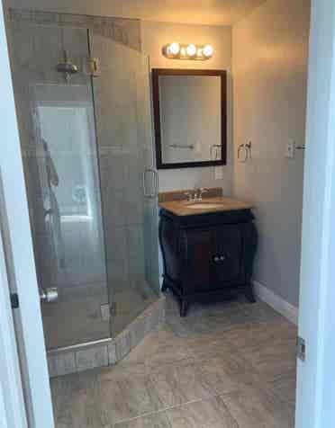 Bedroom with shared bath