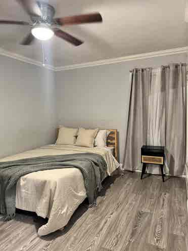 Bedroom with shared Bath.