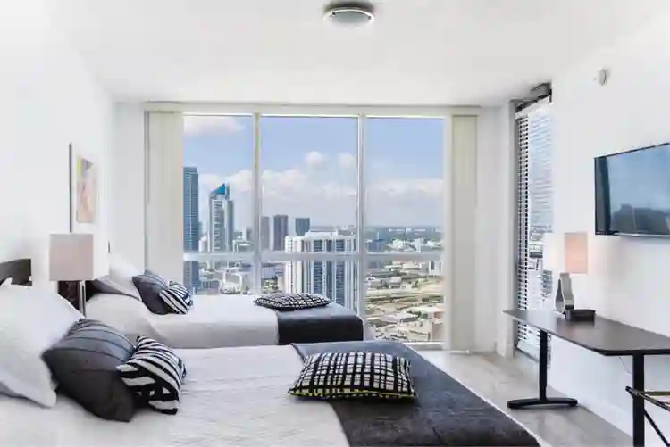 Stunning bay&city view bath